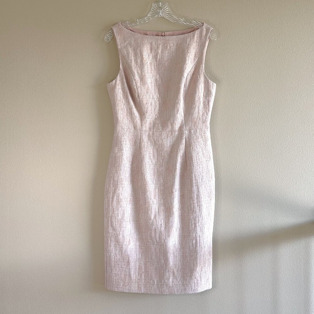 Black Halo Iona Sleeveless Sheath Dress, Rose Stone, 8 - Picture 3 of 12